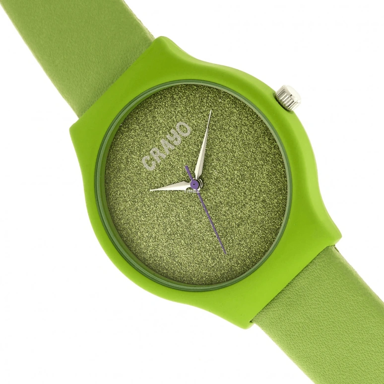 Crayo,Other 36mm,36mm,Metal,Green,Quartz,Hardlex,Round,cracr4500 Green