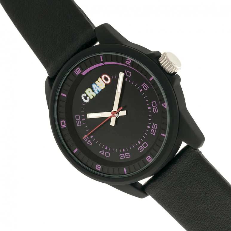 Crayo,Other 34mm,34mm,Metal,Black,Quartz,Hardlex,Round,cracr4900 Black