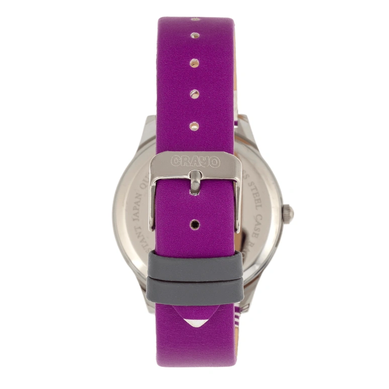 Crayo,Other 38mm,38mm,Composite,Pink,Quartz,Hardlex,Round,cracr5600 Purple
