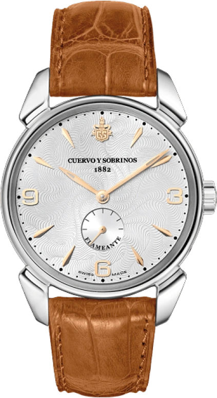 Cuervo y Sobrinos,Historiador 40mm,40mm,Stainless Steel,Silver,Handwound,42hours,In-house Caliber,3130,3130.1FA