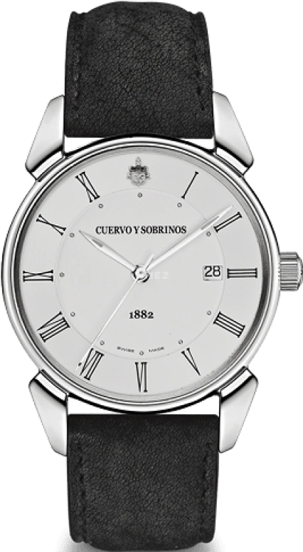 Cuervo y Sobrinos,Historiador 40mm,40mm,Stainless Steel,Silver,Automatic,Date,42hours,3195,3195.1CS.AR