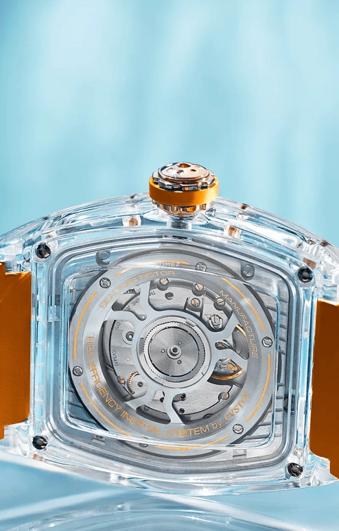 Cvstos,Sealiner 53.70x41mm,53.70x41mm,Red Gold,Sapphire,Orange,White,Automatic,Day,42hours,C00103,C00103.4188001