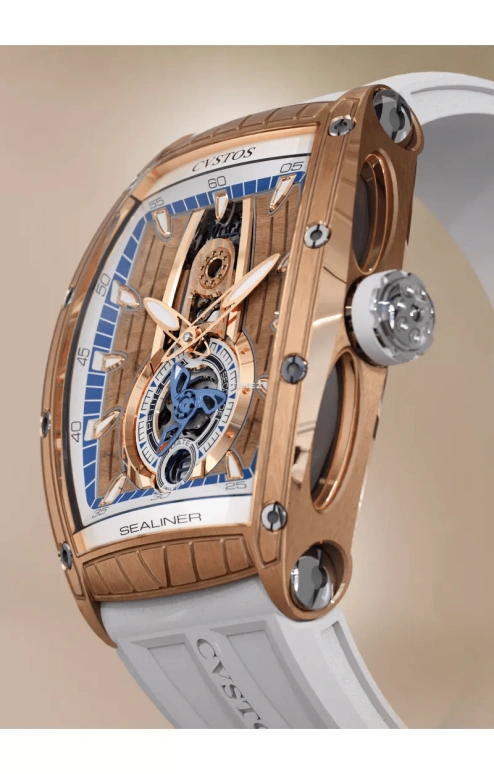 Cvstos,Sealiner 47.20x36mm,47.20x36mm,Red Gold,Titanium,Brown,Automatic,Day,42hours,C00103,C00103.3625001