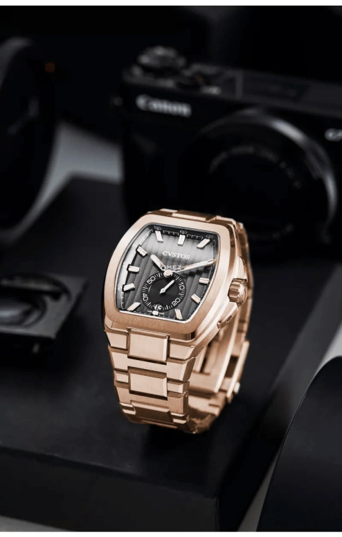 Cvstos,Metropolitan 51x42mm,51x42mm,Red Gold,Black,Automatic,Day,42hours,F01103,F01103.4222001