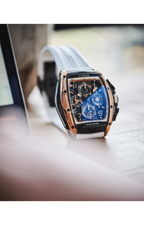 Cvstos,Chronograph 53.70x41mm,53.70x41mm,Red Gold,Titanium,Black,Automatic,Chronograph,Day,Power Reserve Indicator,B00107,B00107.4172003