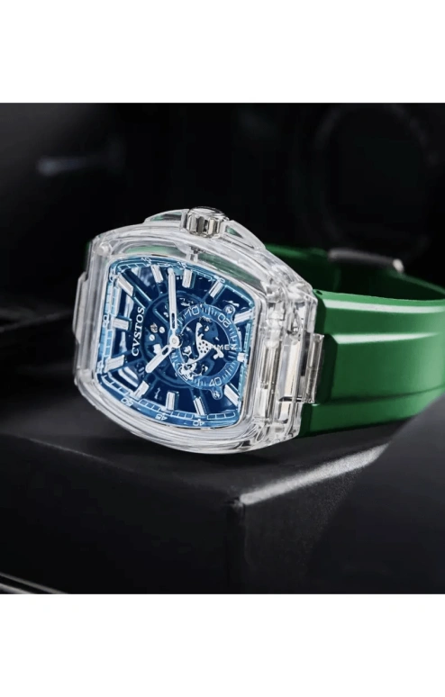 Cvstos,Metropolitan 51x42mm,51x42mm,Sapphire,Titanium,Green,Automatic,Day,42hours,F00103,F00103.4287001