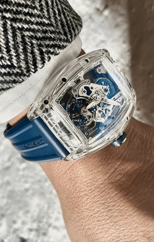 Cvstos,Complication 53.70mm,53.70mm,Sapphire,Transparent,Blue,Handwound,Tourbillon,56hours,C00105,C00105.4183001