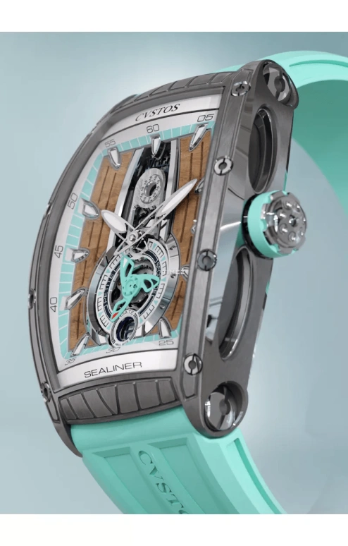 Cvstos,Sealiner 47.20x36mm,47.20x36mm,Stainless Steel,Titanium,Brown,Automatic,Day,42hours,C00103,C00103.3606001