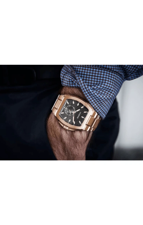 Cvstos,Metropolitan 51x42mm,51x42mm,Red Gold,Black,Automatic,Day,42hours,F01103,F01103.4222001