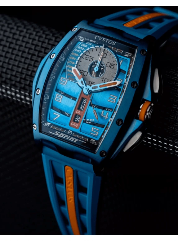 Cvstos,Racing 53.70x41mm,53.70x41mm,Stainless Steel,Blue,Automatic,Date,Day,B01107,B01107.4103001