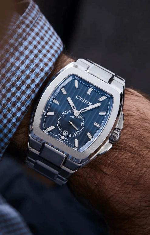Cvstos,Metropolitan 51x42mm,51x42mm,Titanium,Blue,Automatic,Day,42hours,F01103,F01103.4213001