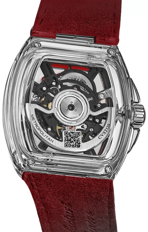 Cvstos,Metropolitan 51x42mm,51x42mm,Sapphire,Titanium,Red,Automatic,Day,42hours,F00103,F00103.4288002