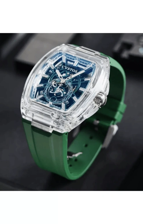 Cvstos,Metropolitan 51x42mm,51x42mm,Sapphire,Titanium,Green,Automatic,Day,42hours,F00103,F00103.4287001
