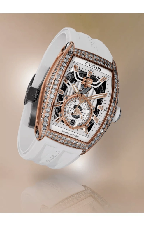 Cvstos,Jetliner 47.20x36mm,47.20x36mm,Red Gold,Titanium,White,Automatic,Day,42hours,A00103,A00103.3620002