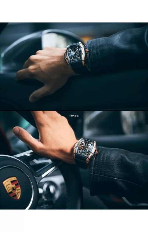 Cvstos,Chronograph 53.70x41mm,53.70x41mm,Red Gold,Titanium,Black,Red,Automatic,Chronograph,Day,Power Reserve Indicator,B00107,B00107.4172002