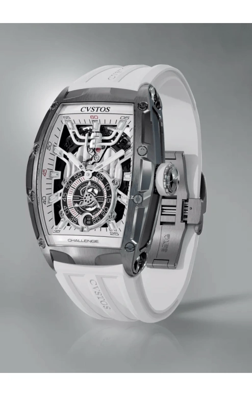 Cvstos,Jetliner 47.20x36mm,47.20x36mm,Stainless Steel,Titanium,White,Automatic,Day,42hours,A00103,A00103.3600001