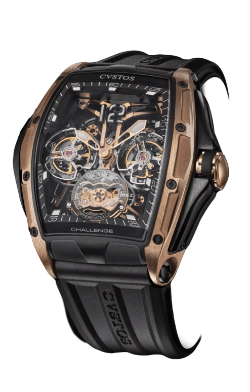 Cvstos,Complication 53.70x41mm,53.70x41mm,Red Gold,Titanium,Black,Automatic,Tourbillon,In-house Caliber,E00105,E00105.4172001