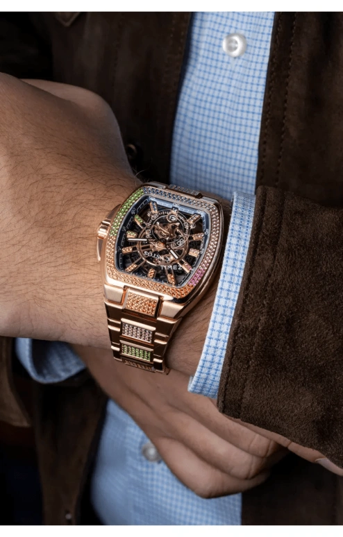 Cvstos,Metropolitan 51x42mm,51x42mm,Red Gold,Blue,Automatic,Day,42hours,F00103,F00103.4225002