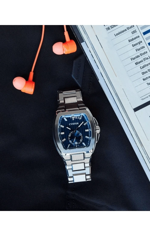 Cvstos,Metropolitan 51x42mm,51x42mm,Titanium,Blue,Automatic,Day,42hours,F01103,F01103.4213001