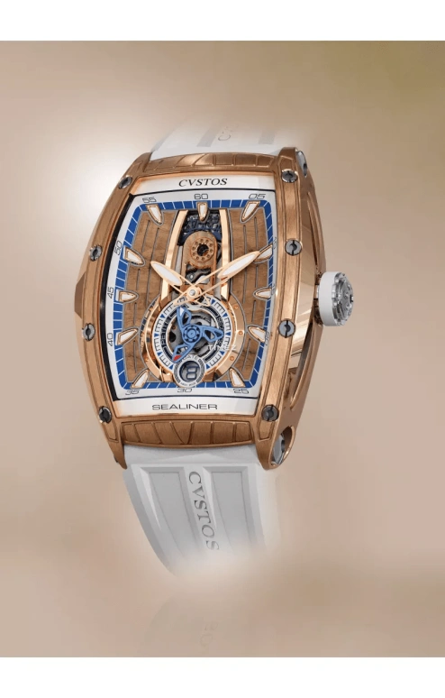 Cvstos,Sealiner 47.20x36mm,47.20x36mm,Red Gold,Titanium,Brown,Automatic,Day,42hours,C00103,C00103.3625001