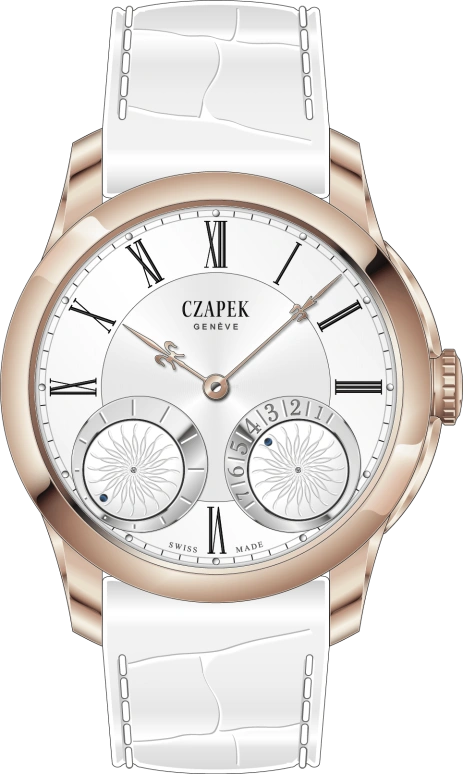 Czapek,Quai des Bergues 38mm,38mm,Red Gold,White,Handwound,Power Reserve Indicator,168hours,QDB9