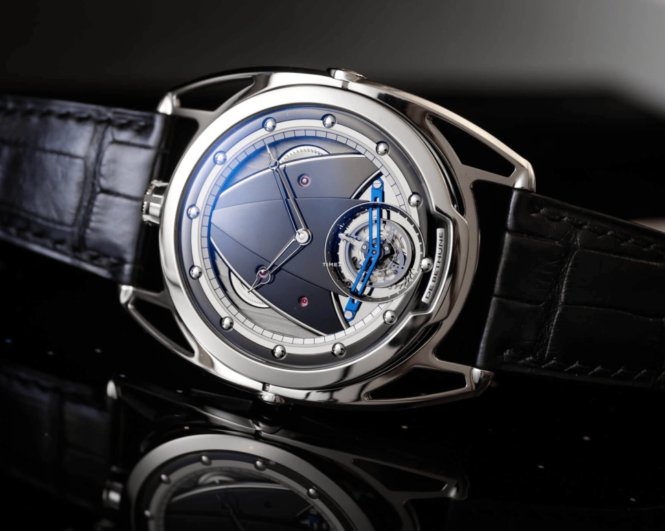 De Bethune,DB28 42.60mm,42.60mm,Titanium,Black,Silver,Mirror,Handwound,Power Reserve Indicator,Tourbillon,DB28TTIS8N,DB28TTIS8N/S