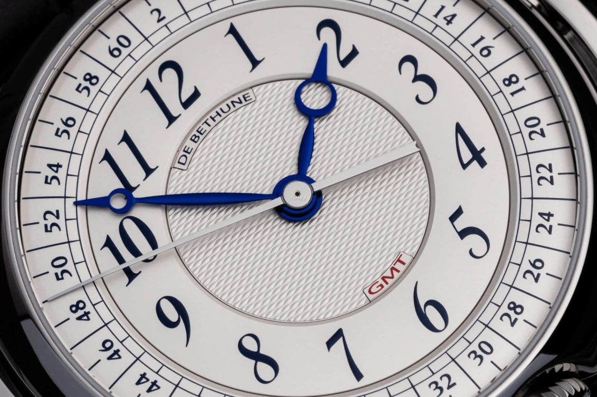 De Bethune,DB KIND OF TWO JUMPING GMT 43.30mm,43.30mm,Titanium,Silver,Skeleton,Handwound,GMT,Tourbillon,Foudroyante Seconds,DBK2V1