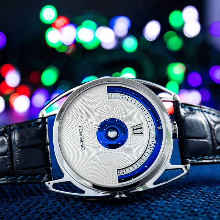 De Bethune,DB28 45mm,45mm,Titanium,Silver,Handwound,Moonphase,Jumping Minutes,Jumping Hours,DB28DN