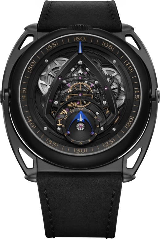 De Bethune,DB KIND OF TWO JUMPING GMT 43.30mm,43.30mm,Titanium,Zalium,Black,Handwound,Dule Time,Jumping Seconds,DBK2V1SB