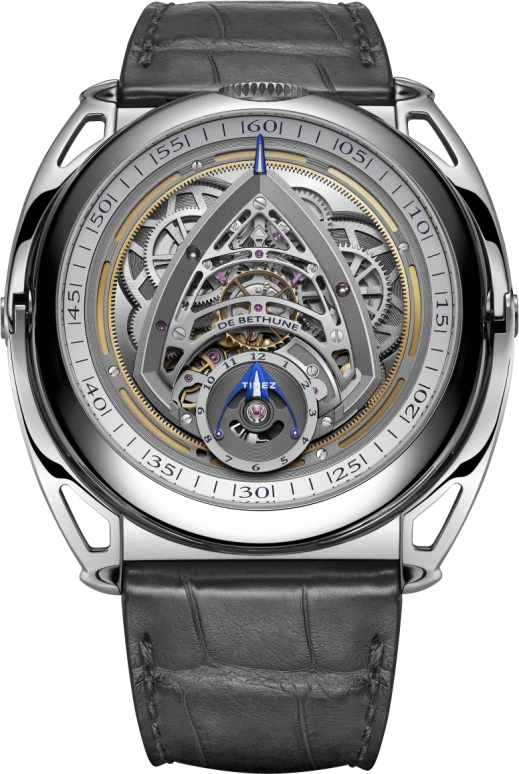 De Bethune,DB Kind of Two Grande Complication 43.50mm,43.50mm,Titanium,Grey,Handwound,Dule Time,Jumping Seconds,DBK2V1S8