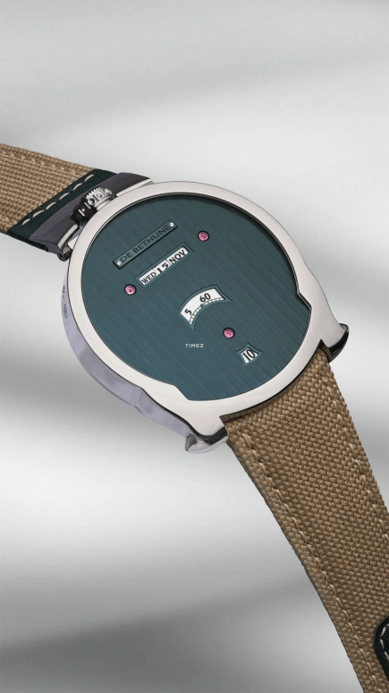 De Bethune,DBD 42.60mm,42.60mm,Titanium,Green,Handwound,Month,Date,Day,Jumping Minutes,120hours,In-house Caliber,DBDRE