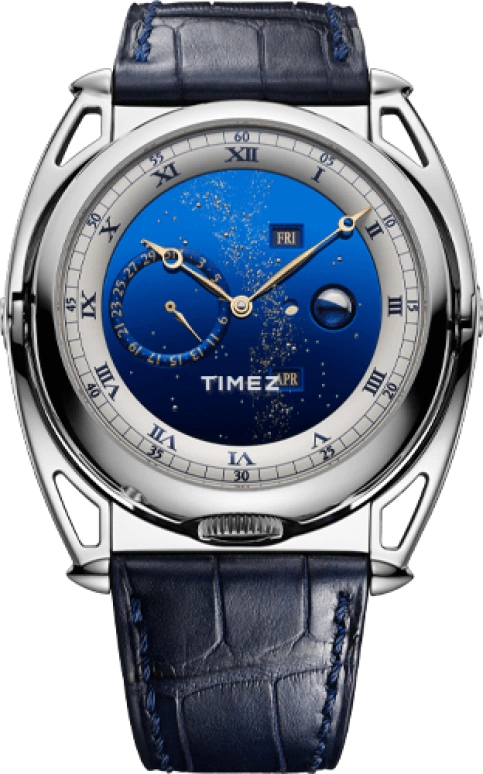 De Bethune,DB Kind of Two Grande Complication 43.30mm,43.30mm,Titanium,Silver,Blue,Handwound,Moonphase,Perpetual Calendar,Leap Year,Month,96hours,In-house Caliber,DBK2TV2