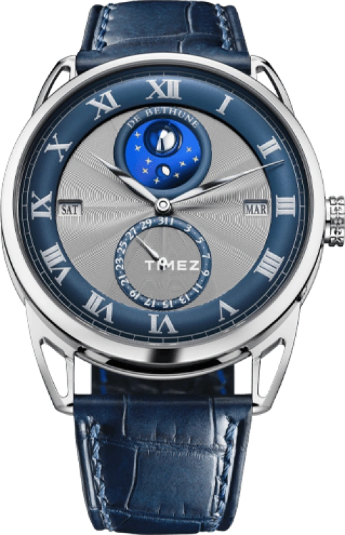 De Bethune,DB25 40mm,40mm,Titanium,Blue,Grey,Automatic,Moonphase,Perpetual Calendar,Leap Year,Month,120hours,In-house Caliber,DB25SQPATIS13