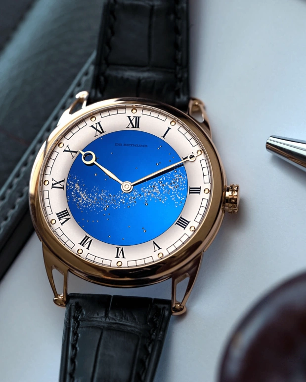 De Bethune,DB25 42mm,42mm,Rose Gold,Blue,Handwound,144hours,In-house Caliber,Mark Zuckerberg,DB25VRS3