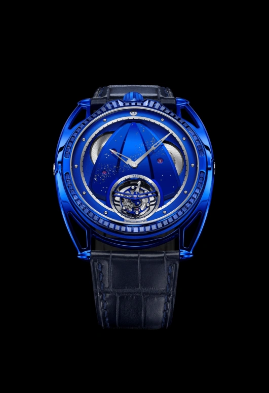 De Bethune,DB28 43mm,43mm,Titanium,Blue,Silver,Handwound,Power Reserve Indicator,Tourbillon,DB28XPTJB