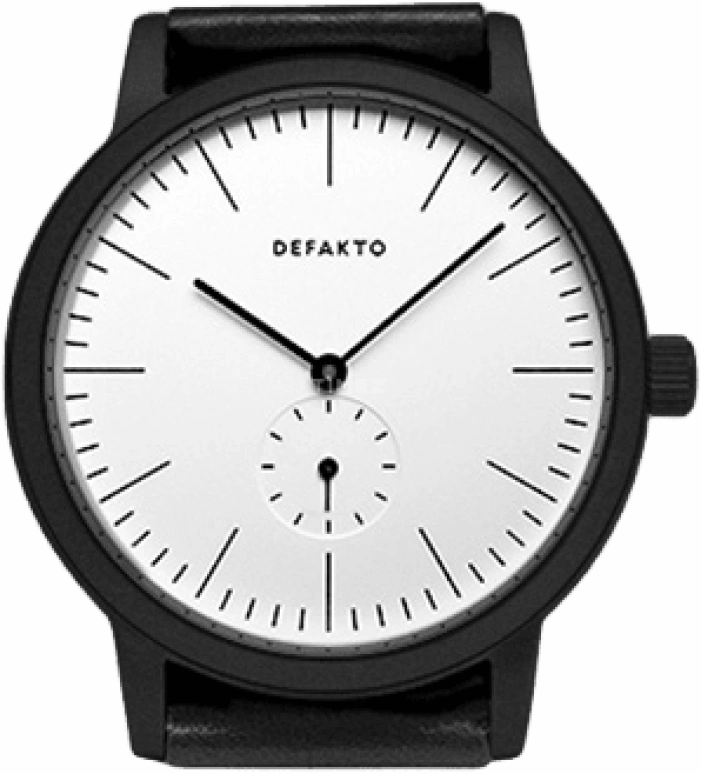 Defakto,Detail 40mm,40mm,Stainless Steel,White,Quartz,Date,Sapphire,4,4.DET.S-0201-SW-1
