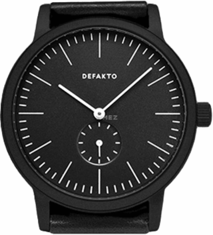 Defakto,Detail 40mm,40mm,Stainless Steel,Black,Quartz,Date,Sapphire,4,4.DET.S-0101-SW-1