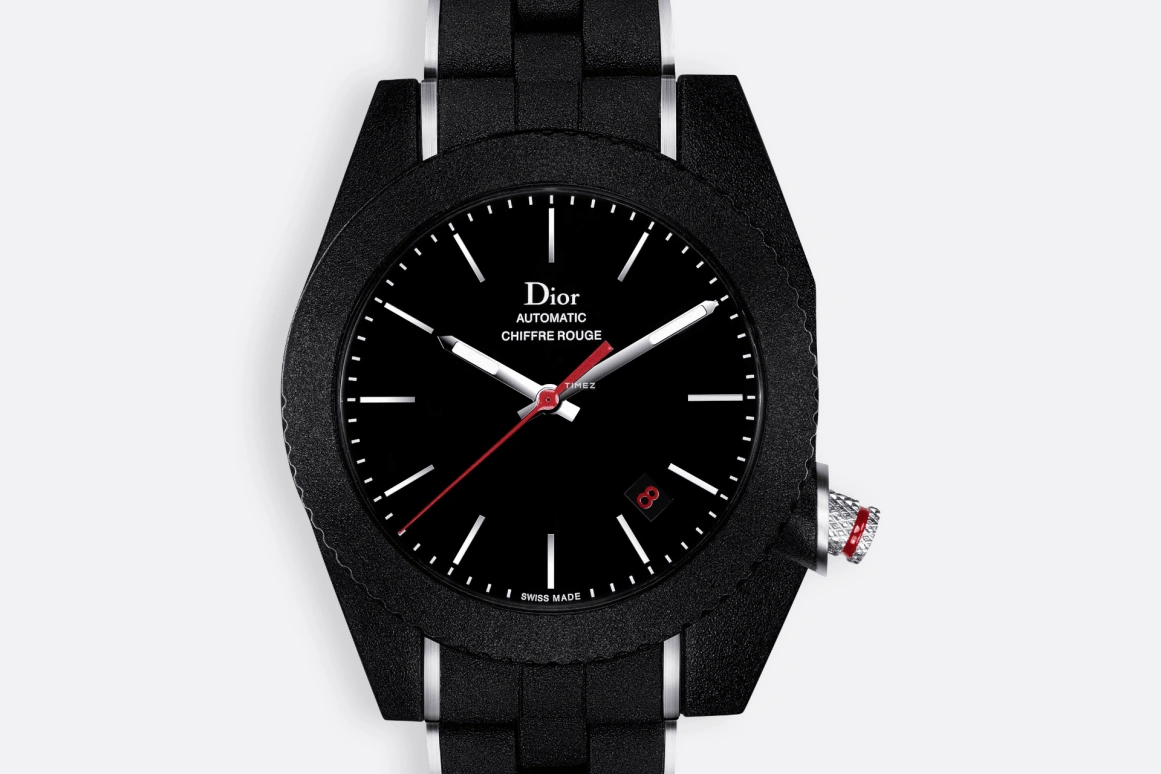 Dior,Other 39mm,39mm,Stainless Steel,Rubber,Black,Automatic,Day,Sapphire,Crystal Glass,CD084540R001 0000