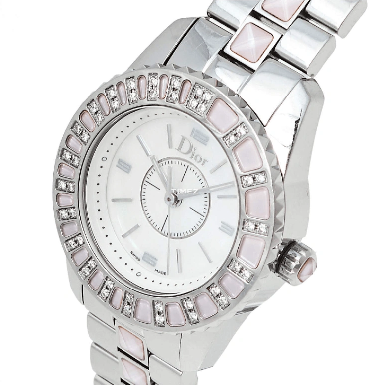 Dior,Other 28mm,28mm,Stainless Steel,White,Quartz,Sapphire,Crystal Glass,Round,CD112111M001