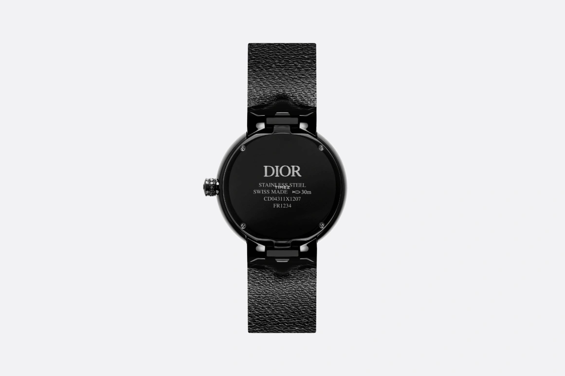 Dior,La D de Dior 34mm,34mm,Stainless Steel,Black,Quartz,Sapphire,Crystal Glass,Round,CD04311X1207
