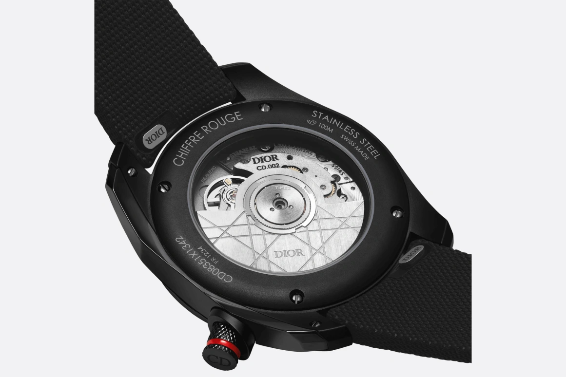 Dior,Chiffre Rouge 38mm,38mm,Stainless Steel,Black,Automatic,Day,Sapphire,Crystal Glass,CD08351X1342 0000