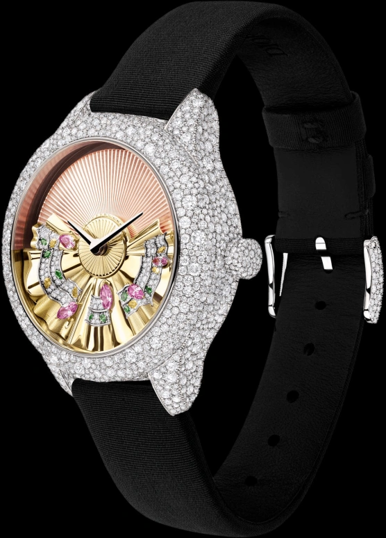 Dior,High Timepieces 36mm,36mm,White Gold,Pink,Automatic,Sapphire,Crystal Glass,Round,CD153B6X1166