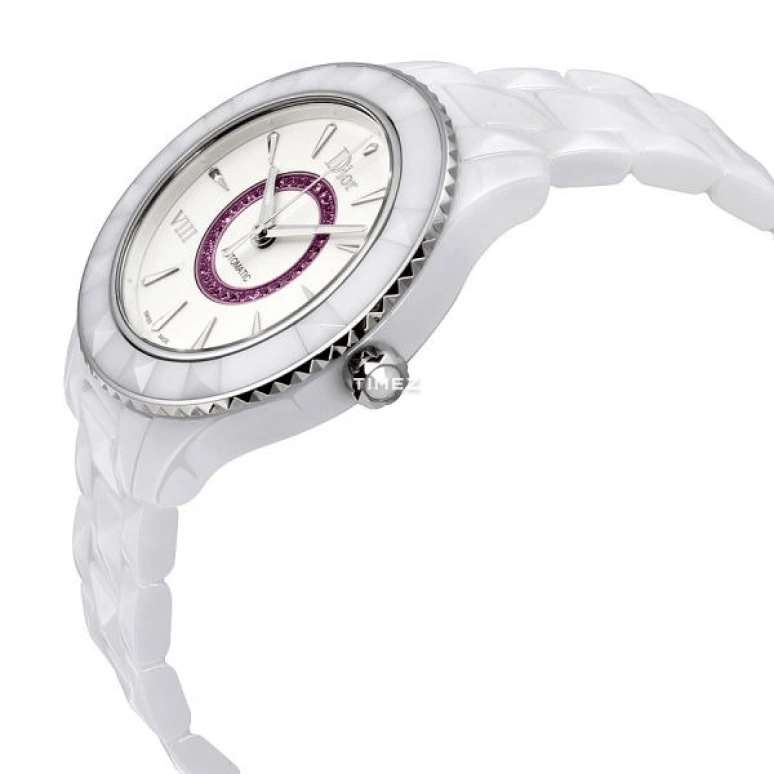 Dior,Other 38mm,38mm,Stainless Steel,Ceramic,White,Automatic,Sapphire,Crystal Glass,Round,CD1245EFC001 0000