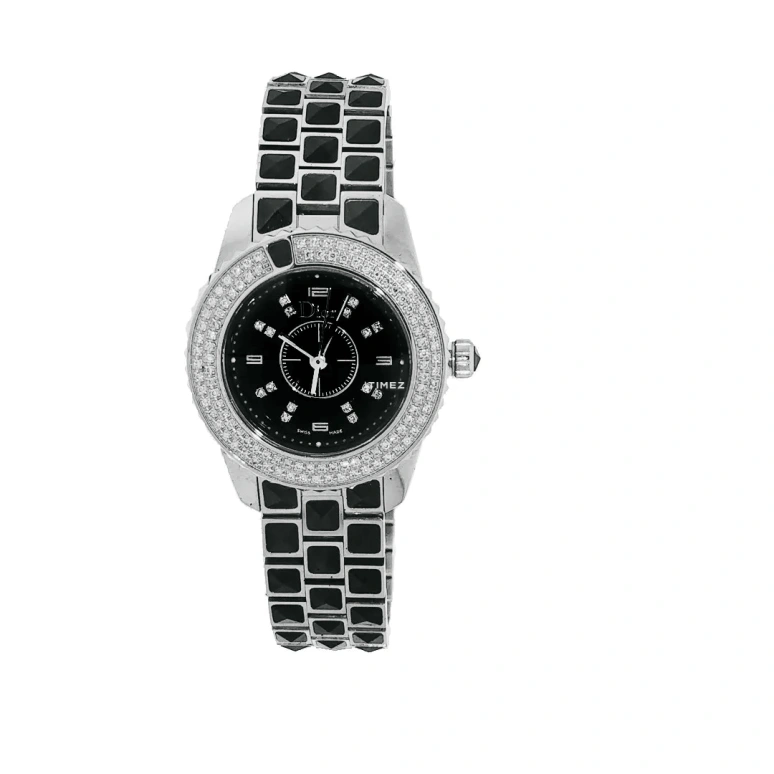 Dior,Other 28mm,28mm,Stainless Steel,Black,Quartz,Sapphire,Crystal Glass,Round,CD112119M001