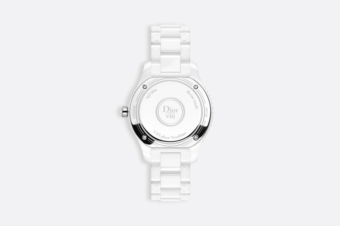 Dior,Other 33mm,33mm,Stainless Steel,Ceramic,White,Quartz,Sapphire,Round,CD1231E4C001 0000