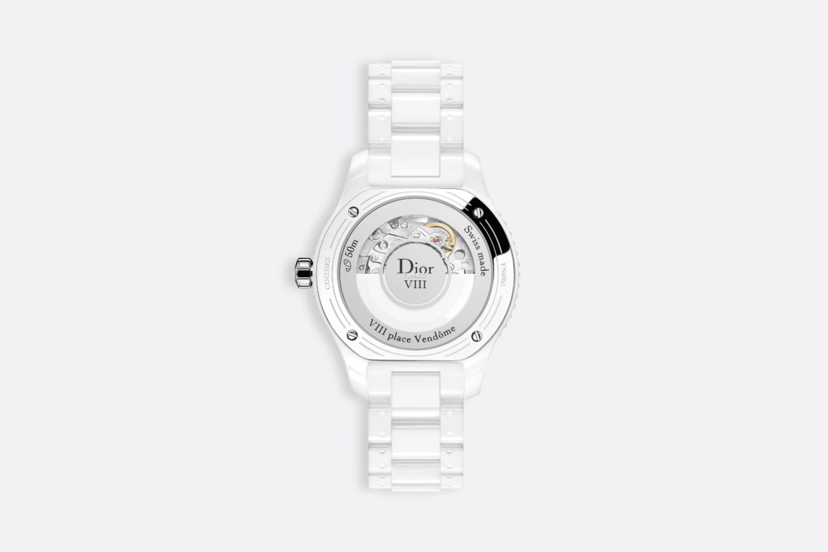 Dior,Other 33mm,33mm,Stainless Steel,Ceramic,Silver White,Automatic,Sapphire,Round,CD1235E3C002 0000