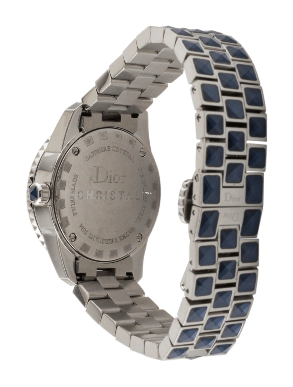 Dior,Other 28mm,28mm,Stainless Steel,Blue,Quartz,Sapphire,Crystal Glass,Round,CD11211CM001