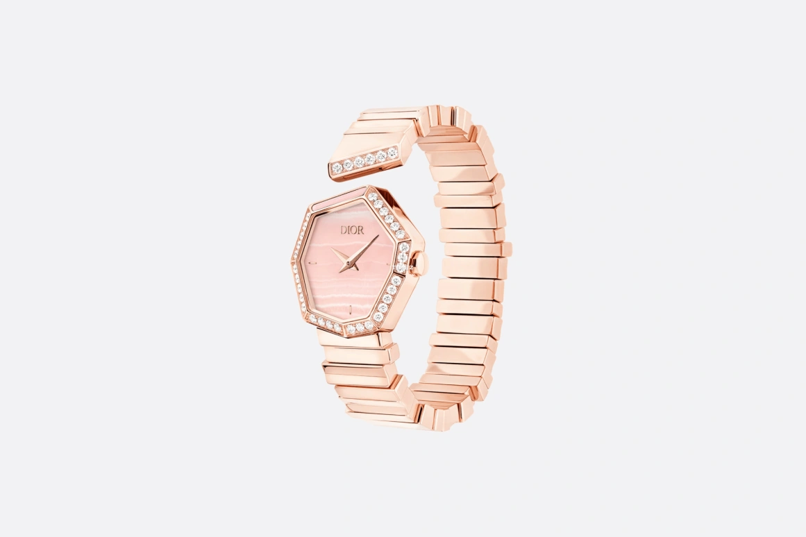 Dior,GEM DIOR 27mm,27mm,Rose Gold,Pink,Quartz,Sapphire,Crystal Glass,Other,CD18117X1177
