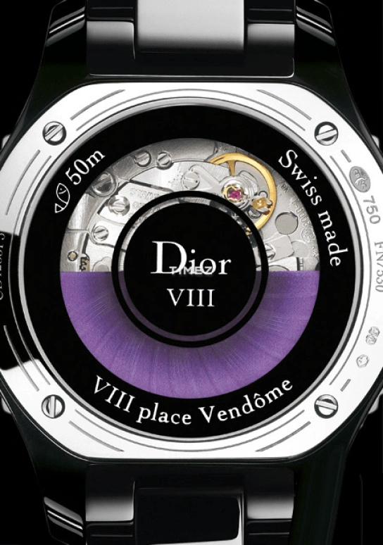 Dior,Other 33mm,33mm,White Gold,Ceramic,Black,Automatic,Sapphire,Crystal Glass,Round,CD1235F5C001 0000