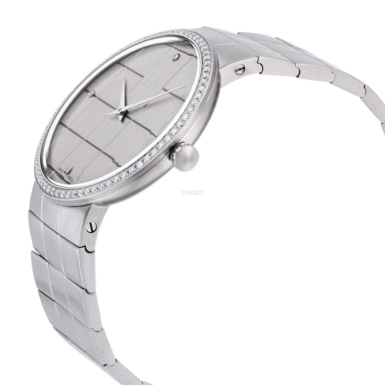 Dior,Other 38mm,38mm,Stainless Steel,White,Quartz,Sapphire,Crystal Glass,Round,CD043113M001